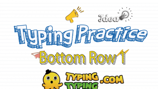 Typing Practice: Bottom Row 1